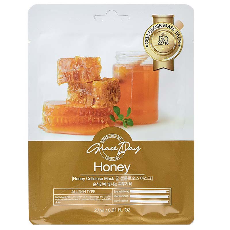 Питательная тканевая маска с медом Grace day traditional oriental mask sheet Honey