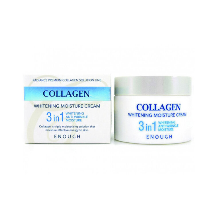 Enough Collagen Whitening Moisture Cream 3 in 1 Увлажняющий отбеливающий крем для лица с коллагеном 3 в 1