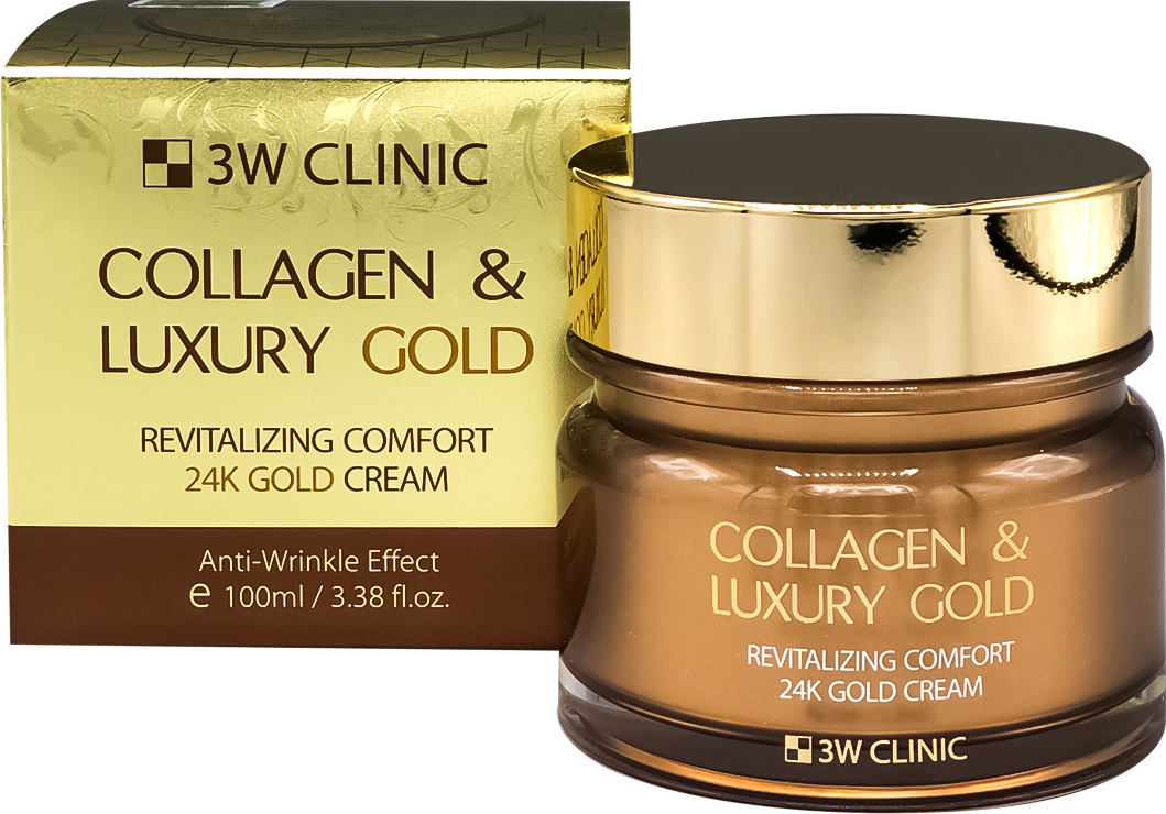 Крем 3W Clinic Collagen & Luxury Gold, 100 мл