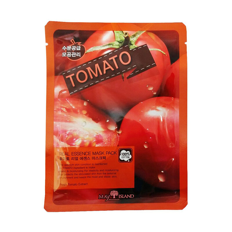 MAY ISLAND тканевая маска Real Essence Tomato с экстрактом томата, 25 мл