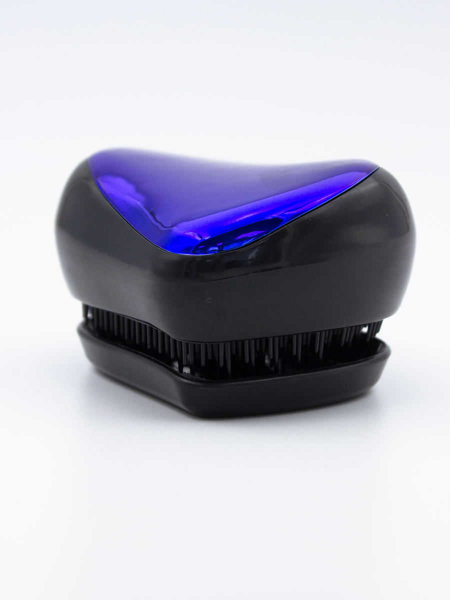 Hairbrush расческа массажная компактная хромовая синяя, 1 PCS
