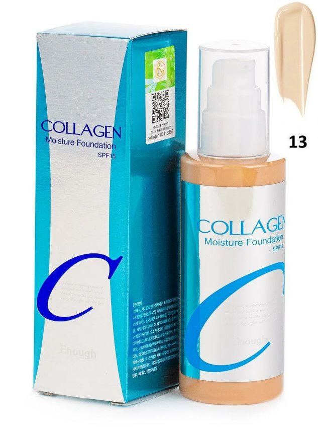 Enough Крем для лица тональный увлажняющий 13тон - Collagen moisture foundation SPF15, 100мл