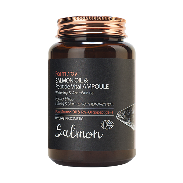 Farmstay Salmon Oil Peptide Vital Ampoule Сыворотка для лица с лососевым маслом и пептидами, 250 мл