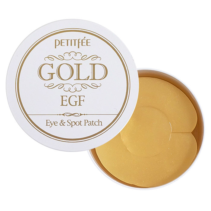 Petitfee Гидрогелевые патчи для век с золотыми частицами и фактором роста Gold & EGF eye & spot patch, 90 шт
