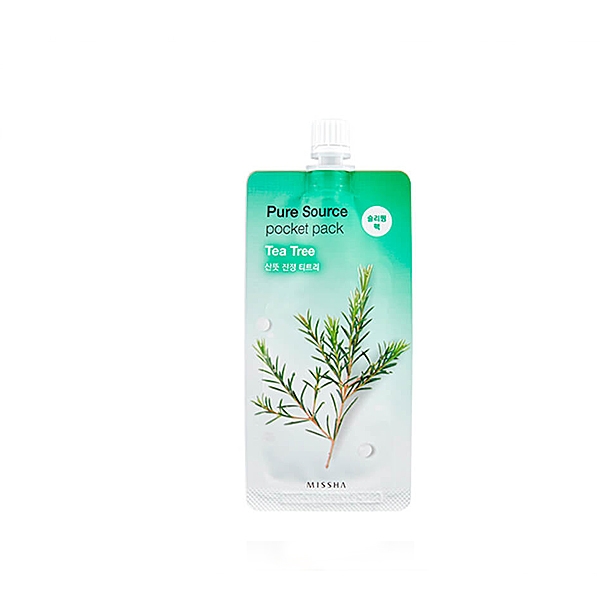 Ночная маска Missha Pure Source Pocket Pack - Tea Tree с экстрактом чайного дерева, 10 мл