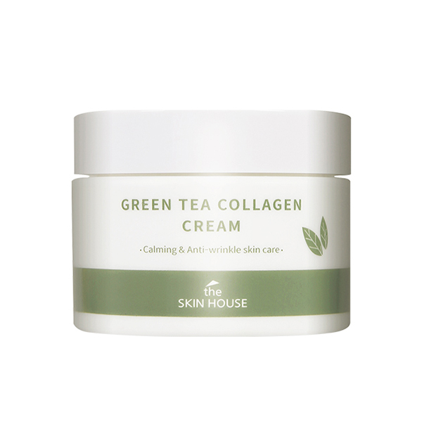The Skin House Green Tea Collagen Cream Успокаивающий крем против морщин с зеленым чаем и коллагеном, 50 мл