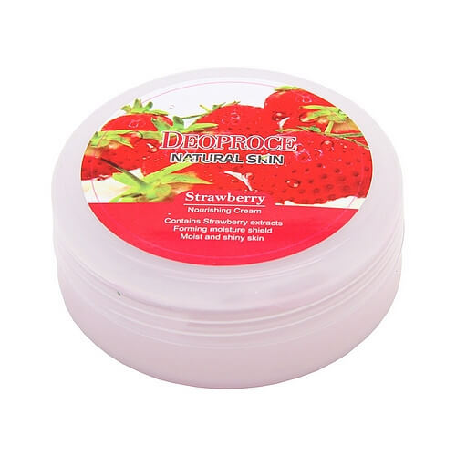 Крем для лица и тела с экстрактом клубники Deoproce Natural Skin Strawberry Nourishing Cream