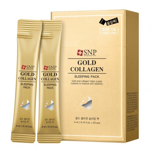 SNP Ночная маска на основе золота и коллагена Gold Collagen Sleeping Pack
