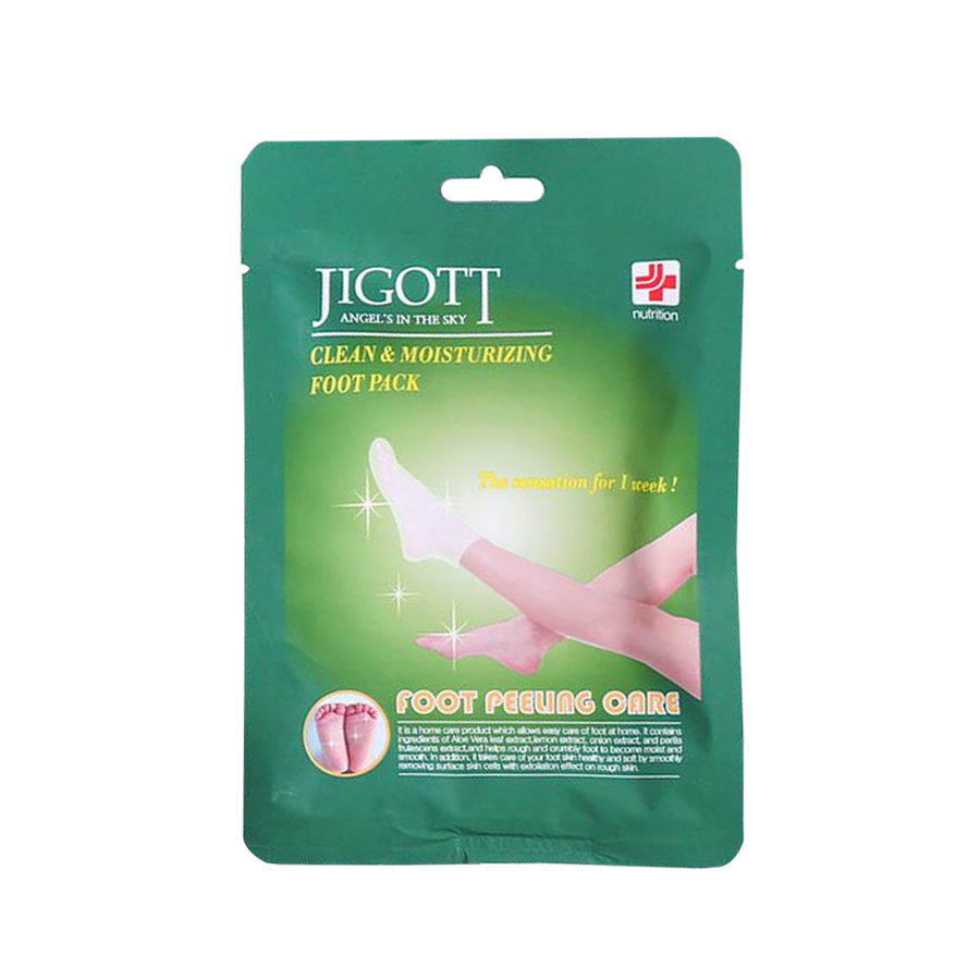 Маска-носки для пилинга ног Jigott clean & moisturizing foot pack 1 пара