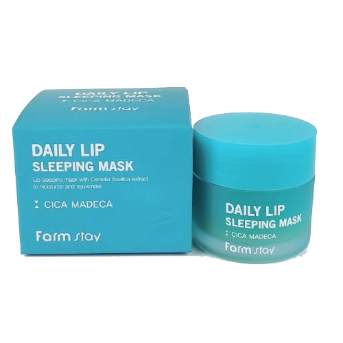 Маска для губ увлажняющая ночная FarmStay Daily lip sleeping mask cica madeca с центеллой, 20г