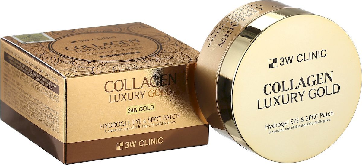 3W Clinic Гидрогелевые патчи Collagen luxury gold hydrogel eye & spot patch, 60 шт.
