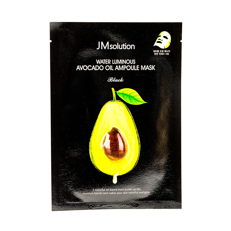 JM Solution Ампульная тканевая маска с маслом авокадо Water Luminous Avocado Nourishing in Oil Mask
