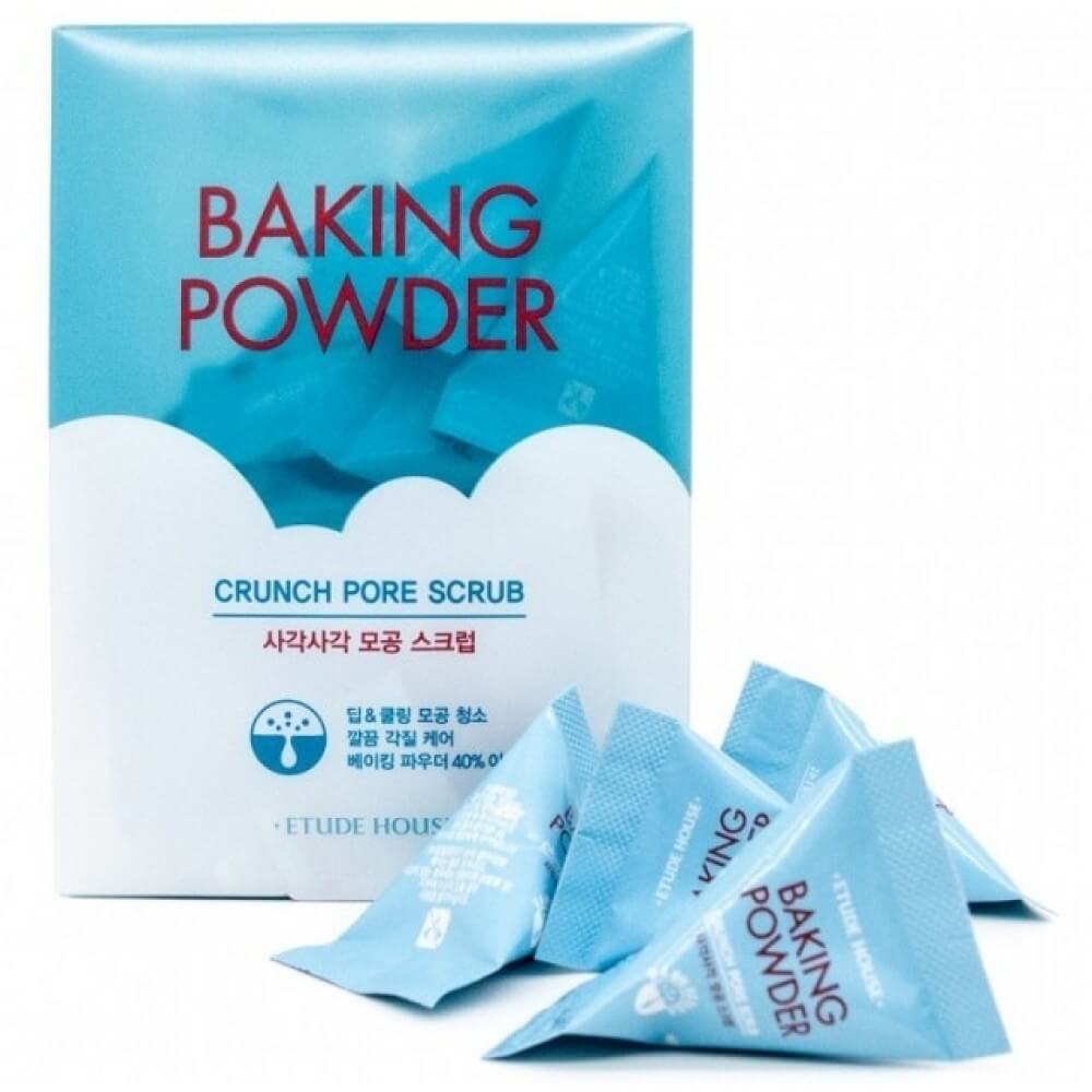 Etude House скраб для лица Baking Powder Crunch Pore Scrub для сужения пор с содой в пирамидках 7 г 24 шт.