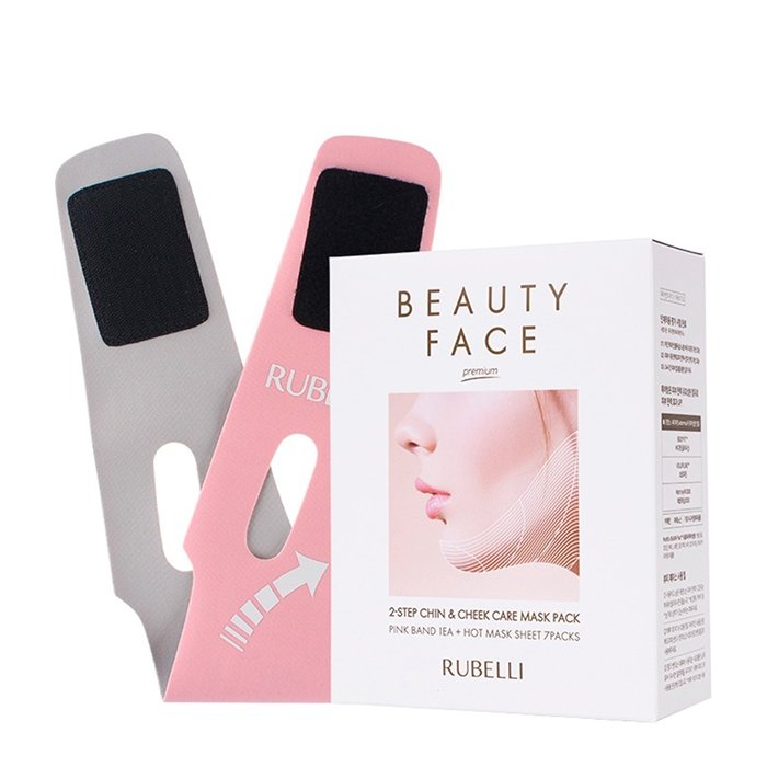 Тканевая маска Rubelli Beauty Face 2-Step Chin&amp;Cheek Care Mask Pack (с бандажом)