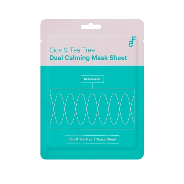 Успокаивающая маска двойного действия DR.F5 Cica & Tea Tree Dual Calming Mask Sheet с центеллой и чайным деревом, 23мл