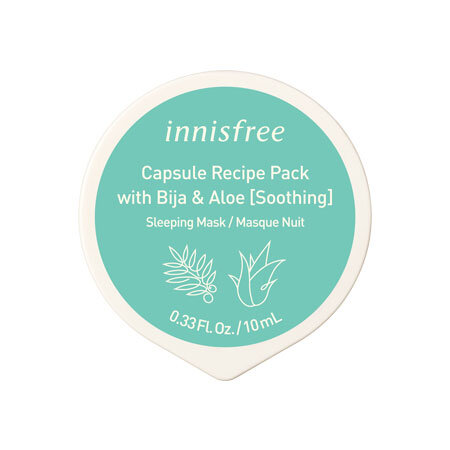 Капсульная ночная маска Innisfree Capsule Recipe Pack - Bija & Aloe с маслом торреи и алоэ, 10 мл