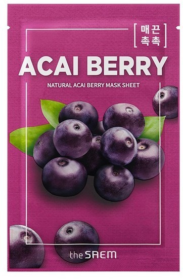 The Saem Тканевая маска с экстрактом ягод асаи - Natural Acai Berry Mask Sheet 21 мл