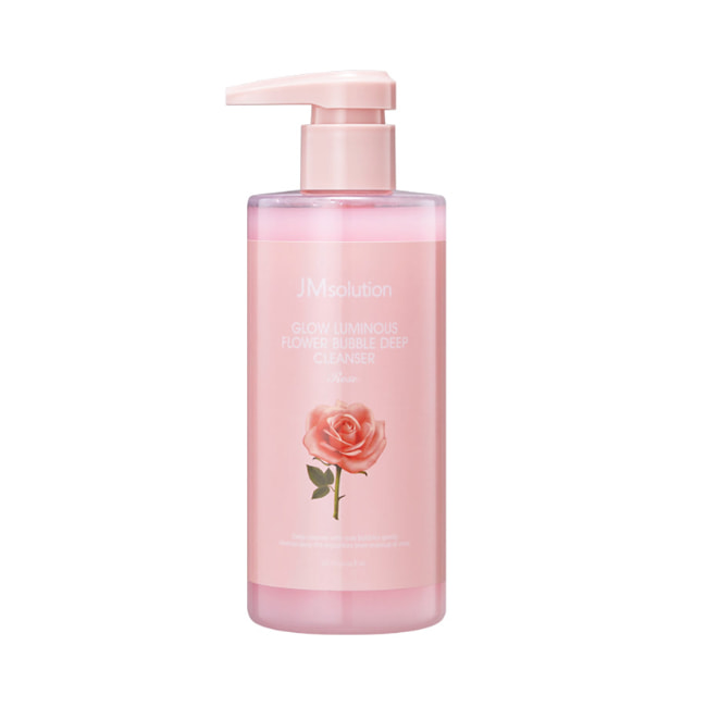 JMSolution Glow Luminous Flower Bubble Deep Cleanser-Rose Очищающая пенка с экстрактом розы, 300 мл