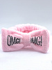 Cosmetic bandage повязка для волос с надписью omg нежно - розовая, 1 PCS