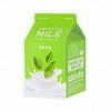 A'pieu Маска тканевая с молочными протеинами и экстрактом зелёного чая Green Tea Milk One-Pack, 21 г