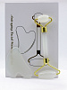 Guasha набор (роллер, 13,5х5,5см и скребок, 5х8см) в коробке с магнитным замком anti - aging facial massage gift set (white), 2 PCS