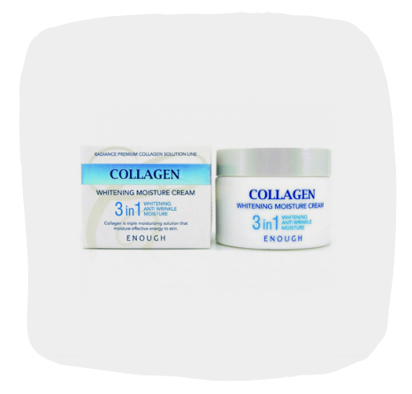 Увлажняющий и отбеливающий крем для лица Collagen Whitening Moisture Cream 3 in 1, Enough 